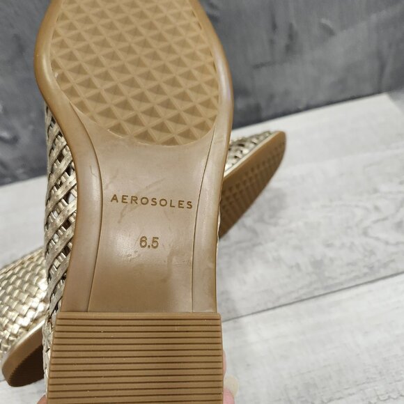 AEROSOLES Nagle Women 6.5 Metallic Woven Loafers Flat NIB - Picture 12 of 16